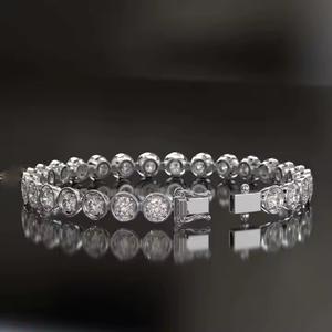 IGI Certified <b>Top</b> Quality Moissanite Tennis 14K Bracelet Tennis Bracelets Round Cut Diamond - Product Image 2