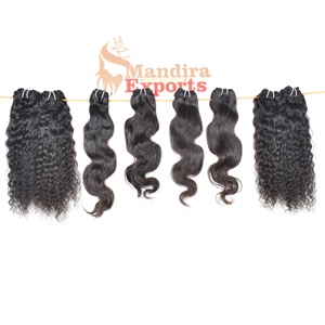 Kinky Curly Bodywave Indian Temple Bundles de cheveux vierges Extensions de cheveux humains bruts à cuticule alignée Cheveux frisés crépus fabriqués - Product Image 3