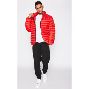 Venta caliente de los hombres de encargo de invierno cálido burbuja chaqueta acolchada con capucha de lona cierre de cremallera estilo informal directo al por mayor proveedor - Product Image 5