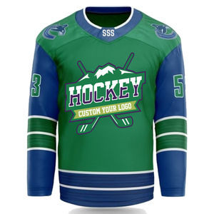 Conjunto de Jersey de hockey sobre hielo en blanco liso hecho a medida OEM diseño al por mayor para adultos desgaste de hockey sobre hielo - Product Image 6