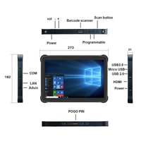 Tablette industrielle robuste 10,1 pouces WIN10 Octa Core 8+256G 4G NFC avec caméra arrière 13MP et écran LCD capacitif multi-touch