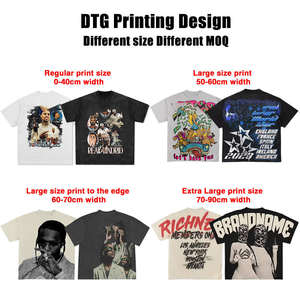 Fabricante personalizado Hombres Camisetas 100% Algodón Hombres Streetwear Imprimir Camiseta Heavyweight Drop Shoulder Loose Boxy - Product Image 4