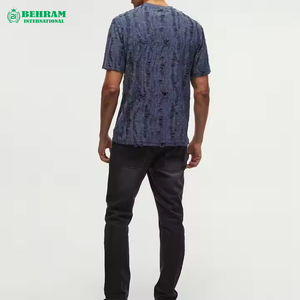 T-shirt Homme Col Rond Coupe Ample Effet Vieilli Manches Courtes 320 g/m² 100 % Coton Anti-Plis Séchage Rapide Respirant – Grande Vente - Product Image 2
