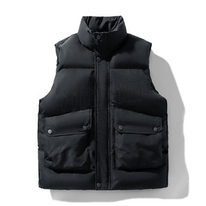 Gilet matelassé pour homme, nouvelle arrivée OEM, imperméable, col montant, pliable, sans manches, élégant - Product Image 3