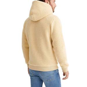 Fabricante de alta calidad Custom Streetwear Sherpa Hoodies Oversized Slim Fit Men Pullover Heavyweight Sherpa Fleece Hoodies - Product Image 4
