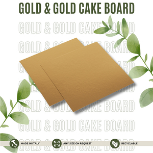 Fabriqué en Italie laminé jetable rectangulaire carré or planche à gâteau carton taille différente prêt à expédier - Product Image 2