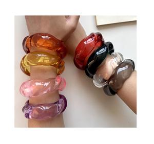 High End Resin Bangles for Women Waterproof Elegant Finish Fashion Jewelry Custom Colors Cute Style for Party Casual Office - Product Image 4