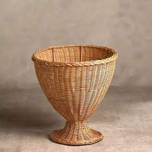 Handwoven Jute Rope <b>Plant</b> <b>Pot</b> <b>Basket</b> with Stand Unique Design Indoor and Outdoor Wicker Planter <b>Basket</b> Made of Iron and Rattan - Product Image 1