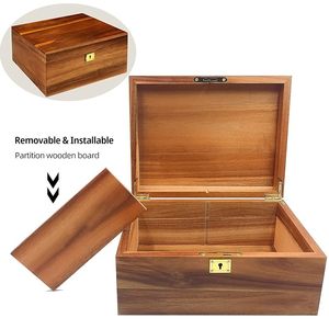 Elegant Wooden Jewelry Organizer Box Hand Carved Patterns Customizable Design Packaging for Dressing Table Decoration <b>Cheap</b> - Product Image 6