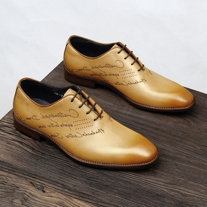 Chaussures en cuir avec talon renforcé et semelle antidérapante, chaussures formelles pour hommes, chaussures de travail pour hommes - Product Image 1