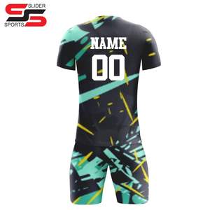 Maillot de football Rayures noires et blanches Uniforme de football Maillots de football Vente en gros Maillot de football uni et imprimé - Product Image 2