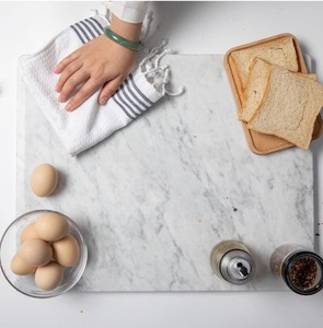 Tabla de cortar de verduras de sombra blanca y gris, superficie duradera elegante para corte de cocina, fácil de limpiar, aspecto moderno elegante - Product Image 2