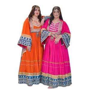 Robe ethnique afghane Kuchi faite à la main robe tribale traditionnelle brodée pour femmes robe afghane taille longue en multicolore pour robe pachtoune - Product Image 1