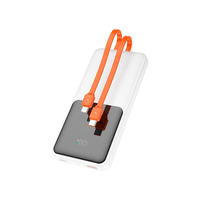 Batería Externa Ultra Delgada de 10000mAh con Carga Rápida Quick Charge 3.0, Salidas USB Tipo-C Dobles de 20W/15W, Indicador LED de Batería, Modelo DE X