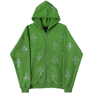 Sudaderas de algodón suave para mujer con pedrería, diseño de cristales a la moda y ajuste relajado para un uso diario cómodo. - Product Image 1