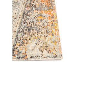 Erbe Ivory Hand Knotted Wool <b>Rugs</b> Striped and Abstract Pattern 9x12 Rectangle Hallway for Living Room Gs-7180 - Product Image 4