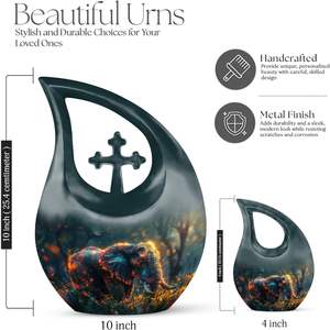 Elefante Metal Urna para Cenizas Mujeres Cremación Urnas para Cenizas Humanas Mini Urnas Adulto Hombre Pequeño para Cenizas Humanas Tamaño Personalizado - Product Image 2