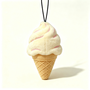 Customized Ice Cream Cone Shaped Plush Pouch Coin <b>Purse</b> Dessert Halloween-Themed Unisex Zipper Bag for Babies 0-24 Months - Product Image 5