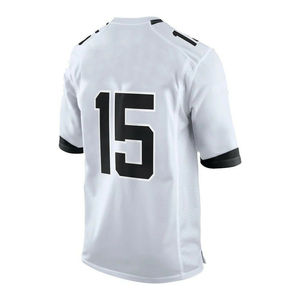 Camiseta de Fútbol Americano Plateada, Blanca y Negra, Personalizada con Nombre y Número, Talla Grande, Transpirable, Impresión por Sublimación Personalizada - Product Image 2