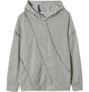 Sudadera con Capucha de Punto para Mujer, Diseño Nuevo, Elegante, con Pedrería, Talla Grande, Moderna, Bordado 3D, Brillante, Impermeable - Product Image 1