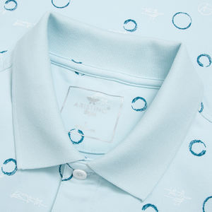 Aristino 95% coton 5% Spandex coupe régulière chemise pour hommes APS102S3 Smart décontracté imprimé à manches courtes en gros haut produit en vente - Product Image 5