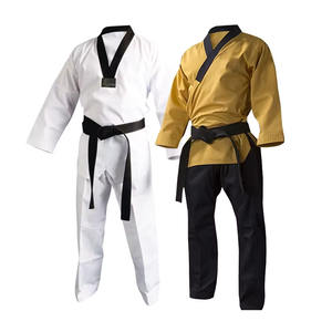 Combinaisons de karaté en coton unisexe de bonne qualité, logo personnalisé, vente en gros, vêtements d'arts martiaux, uniforme de taekwondo pour hommes et femmes, uniforme de combat - Product Image 5