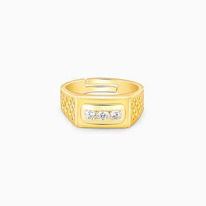 Bague en diamant Golden Eternal Bliss pour homme, plaquée or, argent 925, à porter au quotidien, au bureau et en soirée - Product Image 4