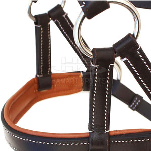 Brida ligera de caballo de cuero con forma anatómica con forro suave y brida de caballo con frente ondulada - Product Image 4