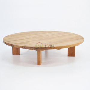 Table basse en bois de teck massif Arjuna, hauteur réglable écologique au design moderne pour meubles de salon, maison, hôtel, extérieur - Product Image 1