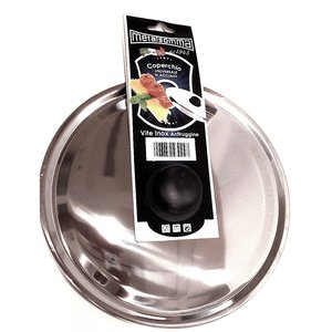 Tapa para Olla de Acero Inoxidable Cromado Pulido de 16 cm, Marca Metalsomma, Fabricada con Acero Inoxidable 430 - Product Image 1