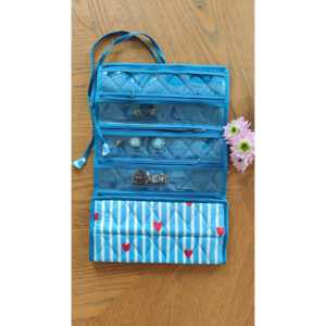 Étui élégant pour montres et bijoux, bleu matelassé, pour vos objets de valeur - Product Image 2