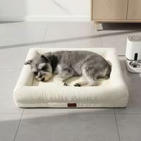 Lit orthopédique pour chien de luxe, en mousse écologique, grand, amovible, lavable, en peluche, livraison directe du fabricant