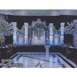 El último escenario de boda de fibra blanca lechosa, escenario de boda Grand Majestic a la venta, escenario de boda de tema romano de lujo, Mandap indio Fiji - Product Image 1