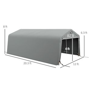 Tente d'auvent de garage portable robuste avec 2 fenêtres de ventilation et grande <span class=keywords><strong>porte</strong></span> <span class=keywords><strong>pour</strong></span> <span class=keywords><strong>voiture</strong></span> camion moto vélo - Product Image 3
