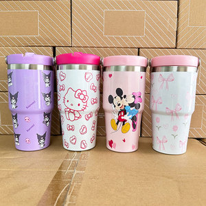 Bán buôn người bán tốt nhất các thương hiệu nổi tiếng Stan cup 40oz với xử lý rơm thermoses 40oz phim hoạt hình Cốc du lịch ngoài trời - Product Image 6