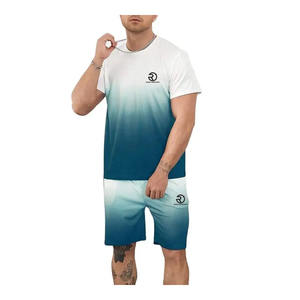 Wholesale 2025 Men's 100% Cotton <b>Short</b> Sets Custom Logo 2-Piece Fashion Summer Tracksuits OEM Casual T-Shirt Jogging Fitness - Product Image 4