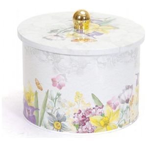 Kontensan EF14527 Boîte ronde en métal gris de 2,9 L avec poignée à bouton 175x130 mm pour l'artisanat - Product Image 1