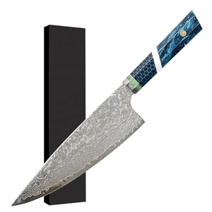 Vente en gros de commandes en vrac OEM nouveau couteau de chef en acier Damas couteaux de cuisine en acier japonais forgés à la main avec manche en résine - Product Image 1