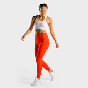 Ensemble de vêtements de sport pour femmes taille moyenne personnalisé respirant décontracté solide Ponte Leggings avec impression tissée sans couture en gros 2 pièces - Product Image 3