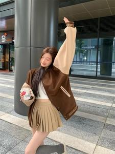 แจ็กเก็ตผู้หญิงขนาดใหญ่เสื้อแจ็กเก็ตเลตเทอร์แมนทันสมัยเสื้อแจ็คเก็ตระบายอากาศได้ดี - Product Image 3