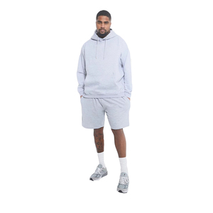 Conjunto personalizado de Sudadera con capucha y pantalones cortos para correr de gimnasio para hombre OEM, ropa deportiva de lana de alta calidad, ropa deportiva rosa de talla grande con logotipo - Product Image 5