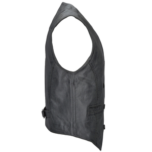 2025 Chaleco de cuero para hombre con tarifa al por mayor Material de alta calidad Chaleco transpirable de cuero puro para hombre con todas las tallas disponibles - Product Image 4