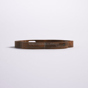 Beau plateau de service en bois d'acacia écologique Grand plateau de petit déjeuner à usage multiple facile à manipuler pour la cuisine - Product Image 5