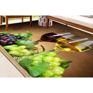 Tapis imprimé motif raisin : Tapis moderne, grand format, pour la décoration intérieure, avec poils doux - Product Image 1