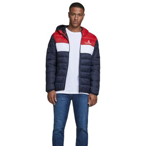 Chaqueta acolchada estampada OEM personalizada de alta calidad para hombre Chaqueta de invierno informal con logotipo personalizado para hombre con bolsillos con servicio OEM - Product Image 1