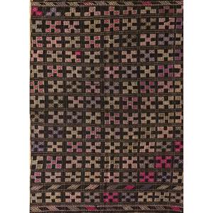 Tapis en laine Nuray classiques et bohèmes à motifs géométriques, tapis rectangulaires noués à la main pour la maison, pour le salon, la chambre à coucher - Modèle Sdkl-19 - Product Image 1