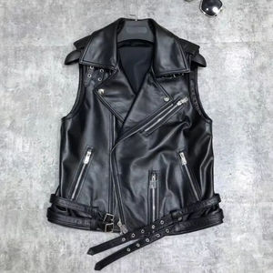 Vente en gros de nouveaux vêtements de motards personnalisés gilet en cuir durable pour hommes vêtements d'extérieur d'hiver service OEM toile pour moto - Product Image 1