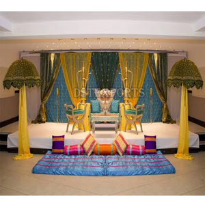 Mariage en plein air Mehndi Fonction Parapluie Décor Heena Parties Parapluies pour la décoration de scène Grands parapluies colorés pour le mariage - Product Image 4