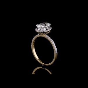 Bague de fiançailles en diamant de laboratoire haut de gamme coupe ovale certifiée IGI VVS2 E couleur fournisseur en gros de haute qualité de qualité supérieure - Product Image 6