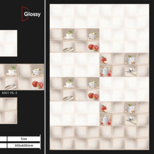 กระเบื้องเซรามิกคุณภาพสูงขนาด 300x600 มม. สำหรับผนังห้องน้ำ ห้องครัว ผิวมันเงา/ด้าน ลายแกะสลักแบบน้ำตาล ตกแต่งผนังภายในสไตล์โมเดิร์น - Product Image 1